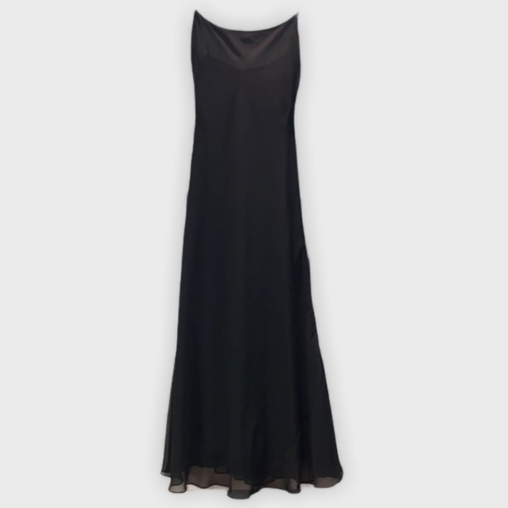 KAMISATO BLACK SLIP DRESS